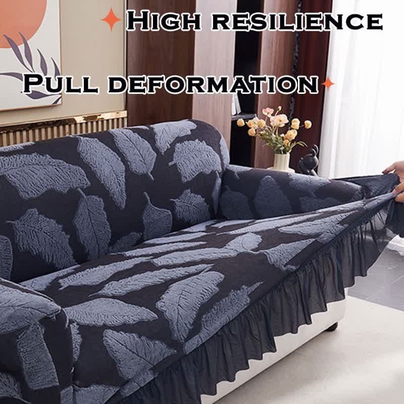 Ownkoti Jacquard Leaf Elastic Full-Wrap Slipcover - image 8