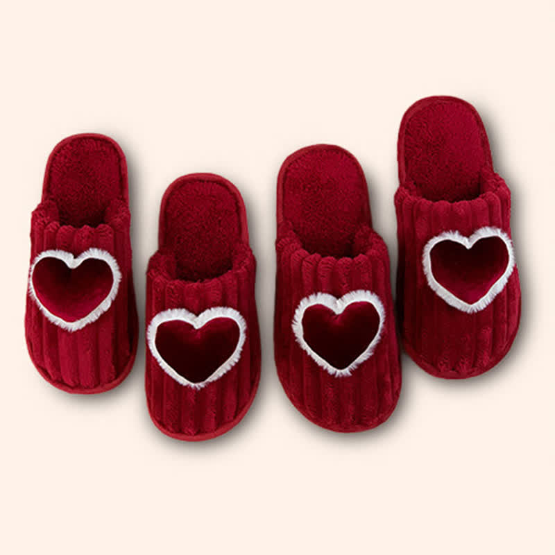 Red Heart Plush House Slippers
