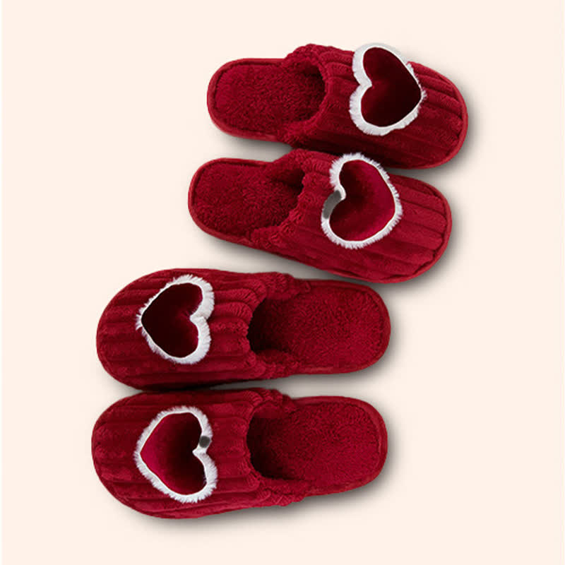 Red Heart Plush House Slippers