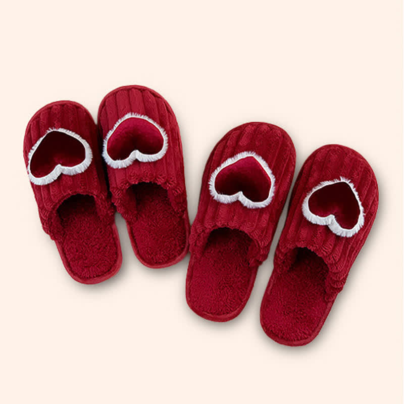 Red Heart Plush House Slippers