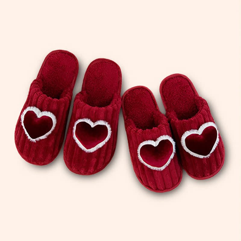 Red Heart Plush House Slippers