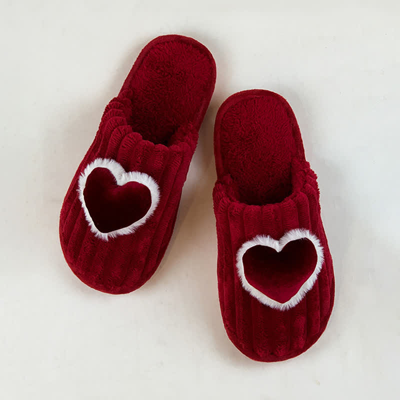 Red Heart Plush House Slippers