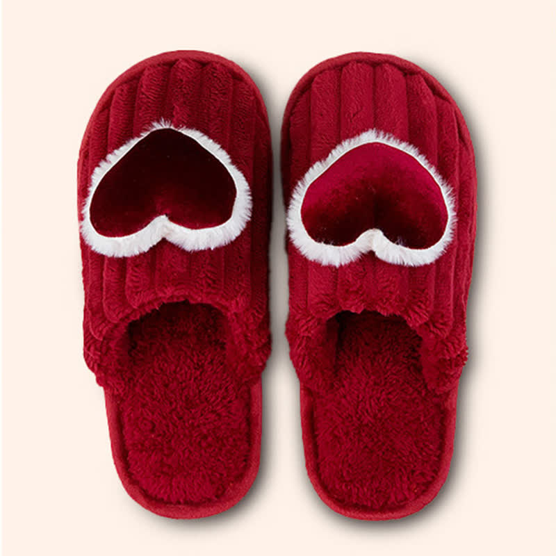 Red Heart Plush House Slippers