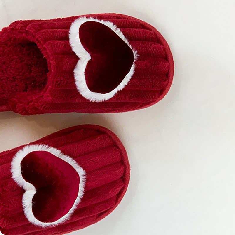 Red Heart Plush House Slippers
