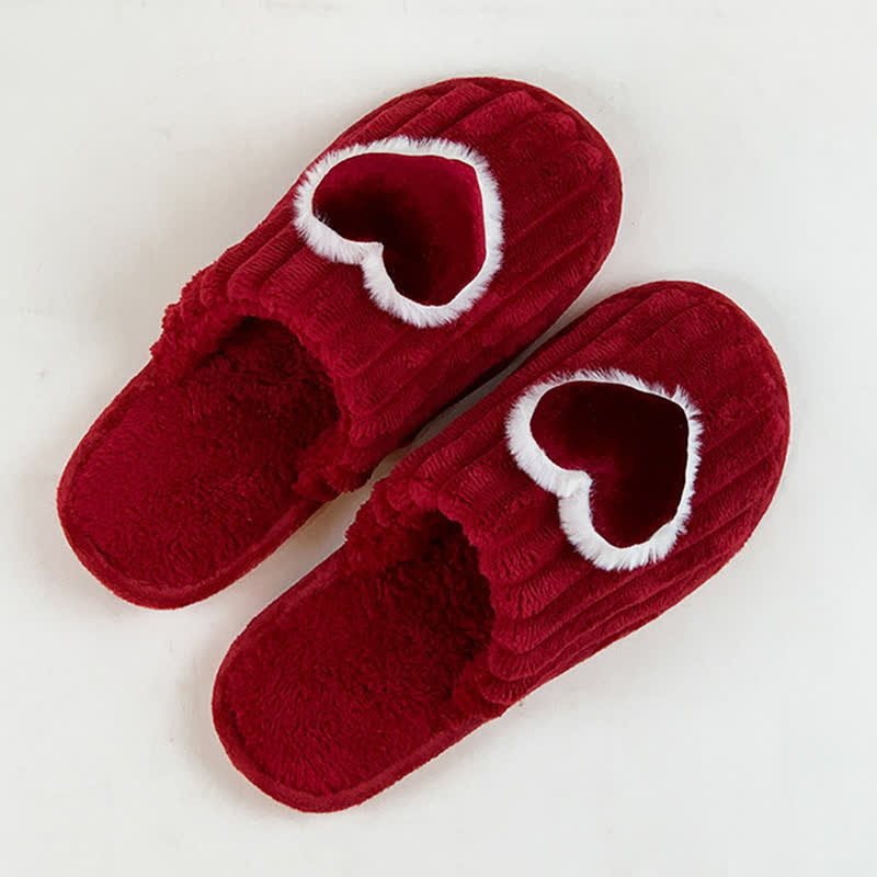 Red Heart Plush House Slippers
