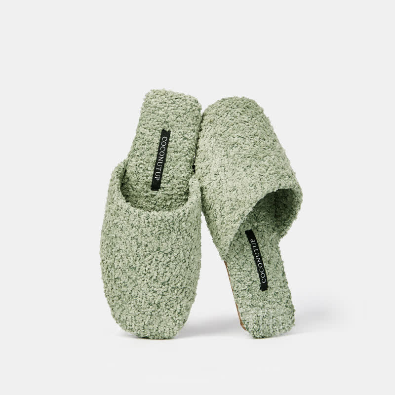 Luxury Solid Color Fuzzy Slippers