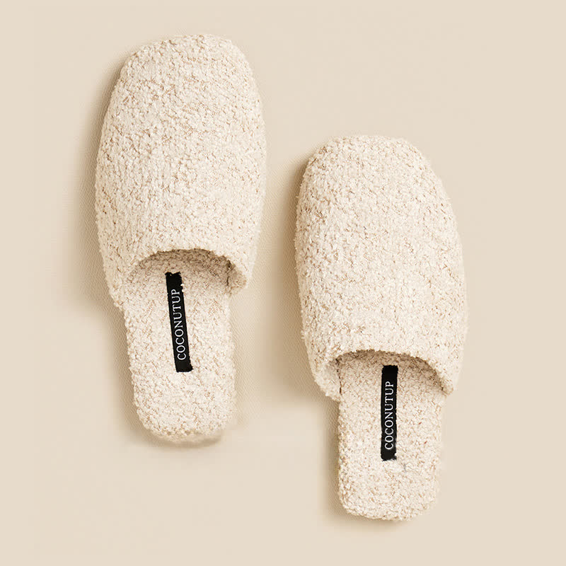 Luxury Solid Color Fuzzy Slippers