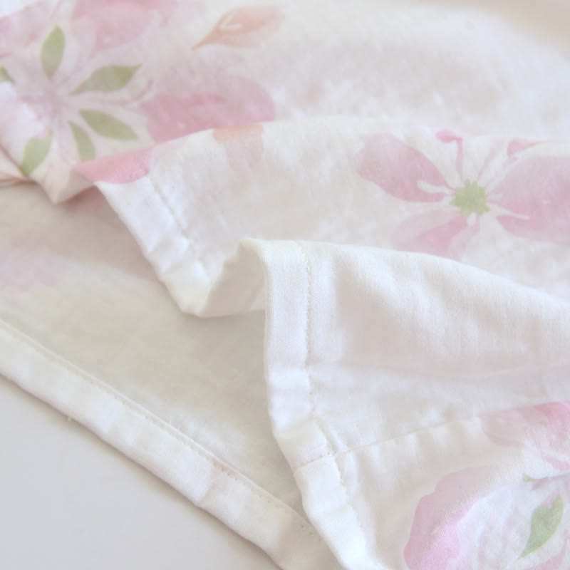 Cherry Blossom Cotton Gauze Kimono Bathrobe