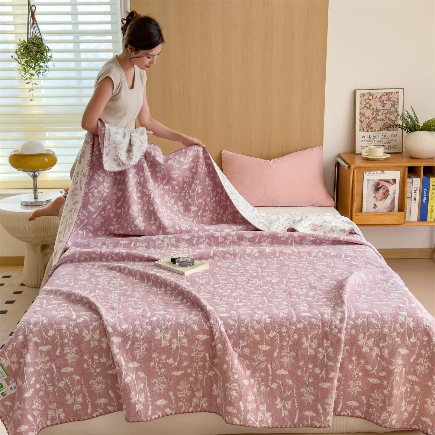Ownkoti Cottagecore Aesthetic Cotton 3-Layer Gauze Quilt - image 1