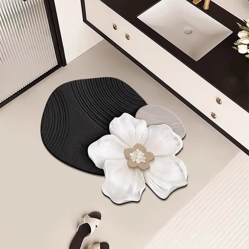 Floral Inspired Diatom Mud Bath Mat