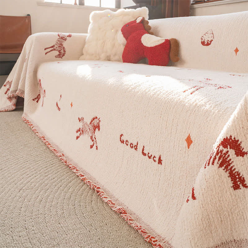 Ownkoti New Year Lucky Horse Sofa Protector - image 4