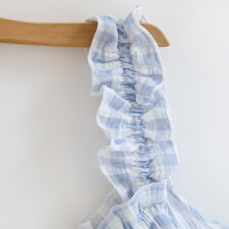 Cotton Ruffle Gingham Cami Nightgown