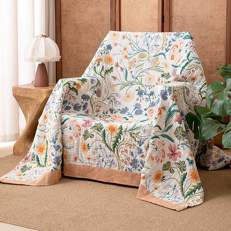 Ownkoti Botanical Floral Pure Cotton Quilt Blanket - image 2