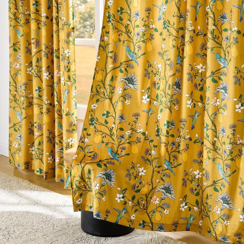 Vintage Country Bird & Floral Curtain