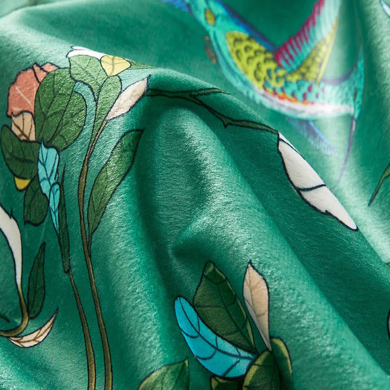 Vintage Country Bird & Floral Curtain