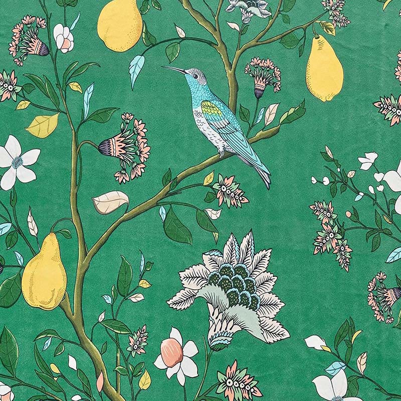 Vintage Country Bird & Floral Curtain