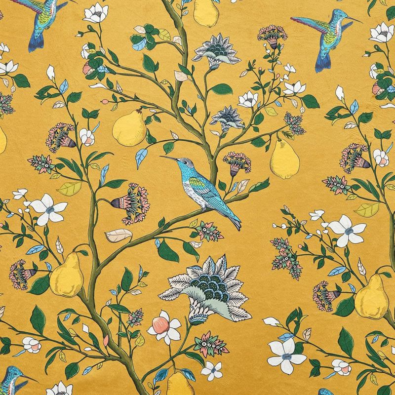 Vintage Country Bird & Floral Curtain