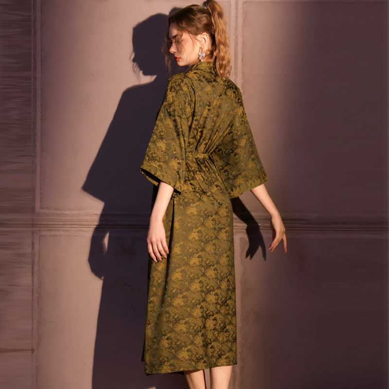 Ownkoti Artistc Jacquard Inspired 3/4 Sleeve Robe - image 4