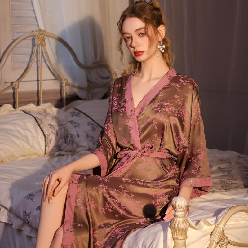 Ownkoti Botanical Branch 3/4 Sleeve Robe - image 3
