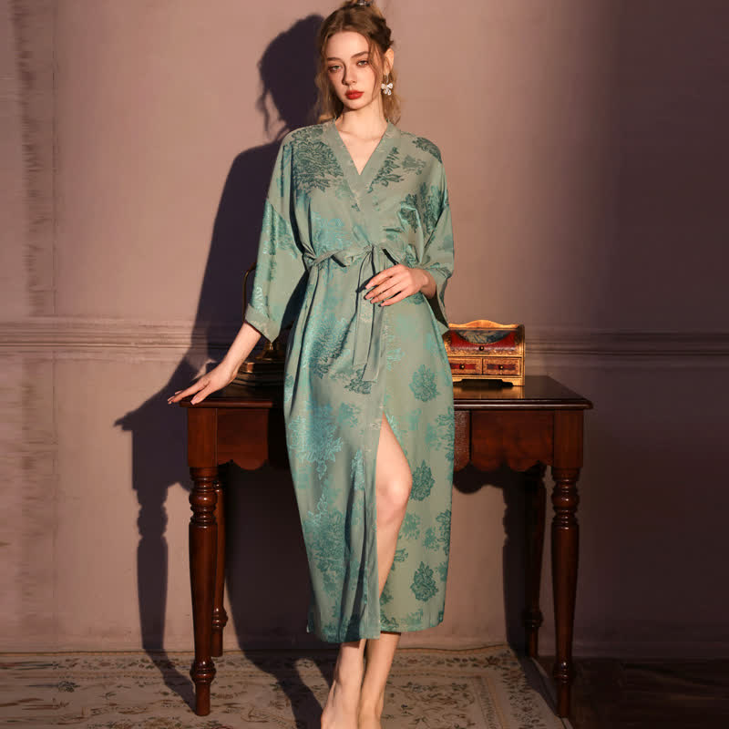 Ownkoti Luxury Floral 3/4 Sleeve Kimono Robe - image 1