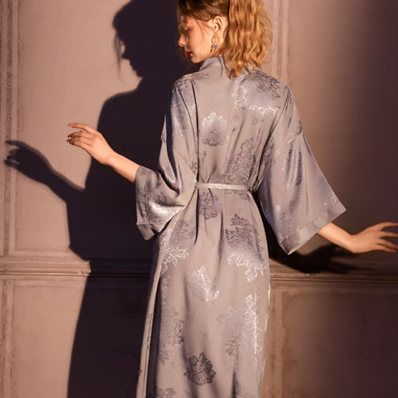 Ownkoti Luxury Floral 3/4 Sleeve Kimono Robe - image 9