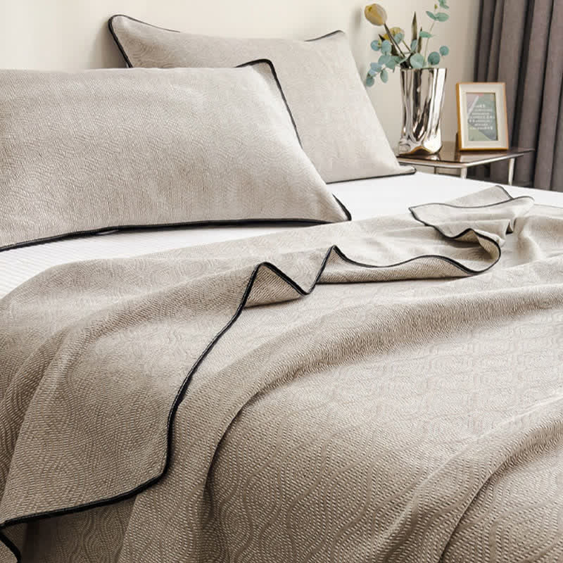 Ownkoti Wavy Pattern Cotton Gauze Quilt Blanket - image 1