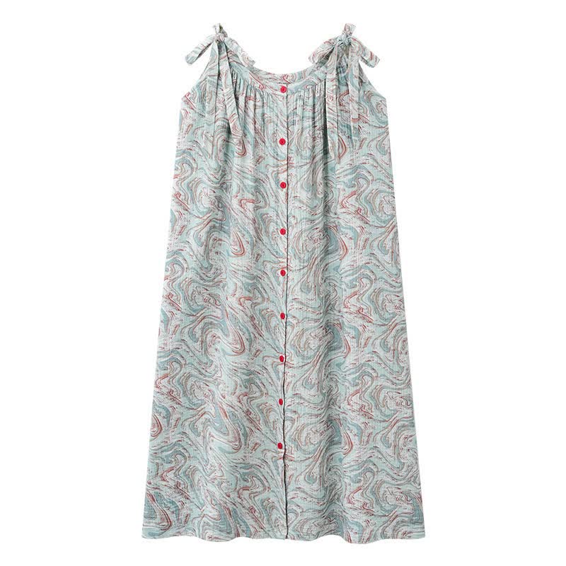 Blue Artistic Wave Camisole Nightgown