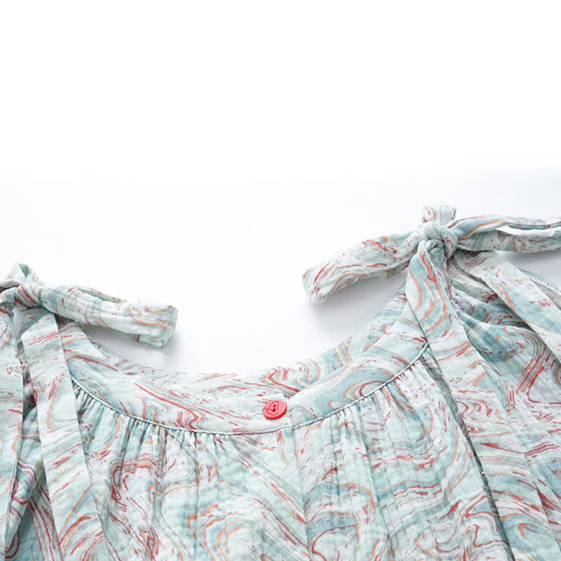 Blue Artistic Wave Camisole Nightgown