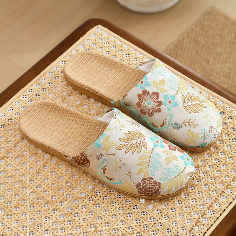 Refresh Floral Closed-Toe House Shoes