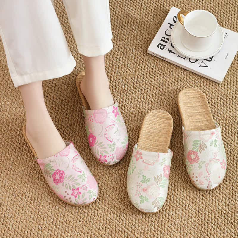 Refresh Floral Closed-Toe House Shoes