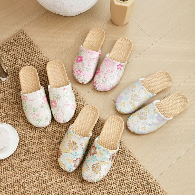 Refresh Floral Closed-Toe House Shoes