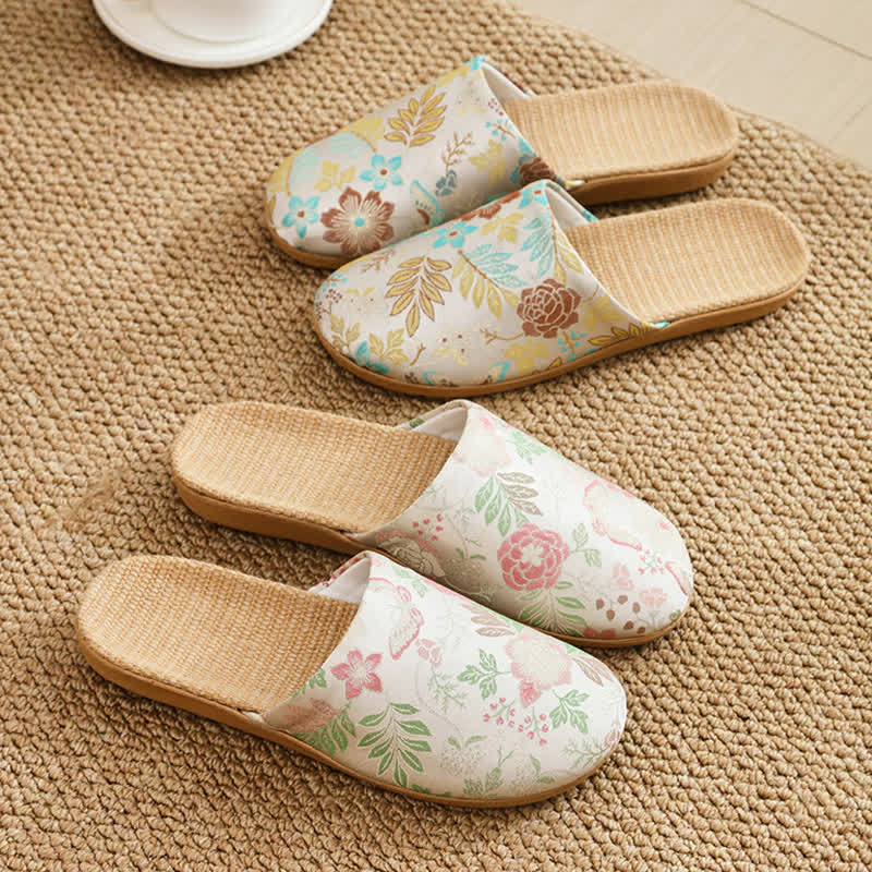 Refresh Floral Closed-Toe House Shoes