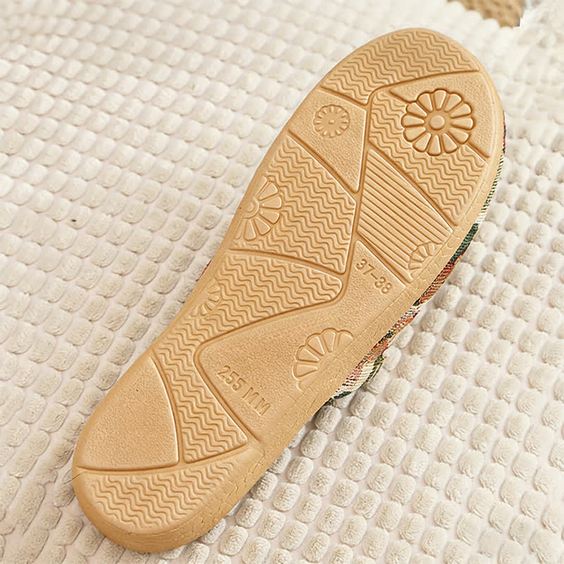 Bohemian Style Linen House Slippers
