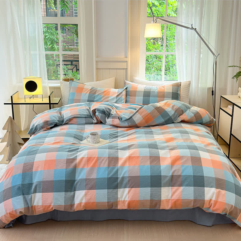Ownkoti Multi-Color Plaid Cotton Bedding Set - image 6