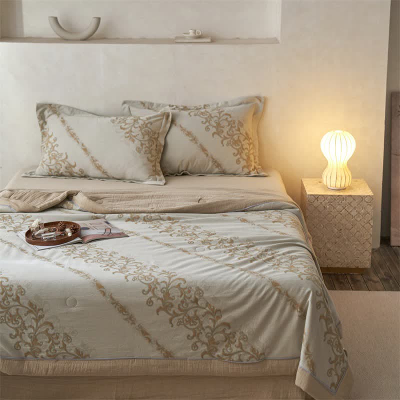 Ownkoti Cotton Gauze Jacquard Ornate Traditional Bedding - image 18