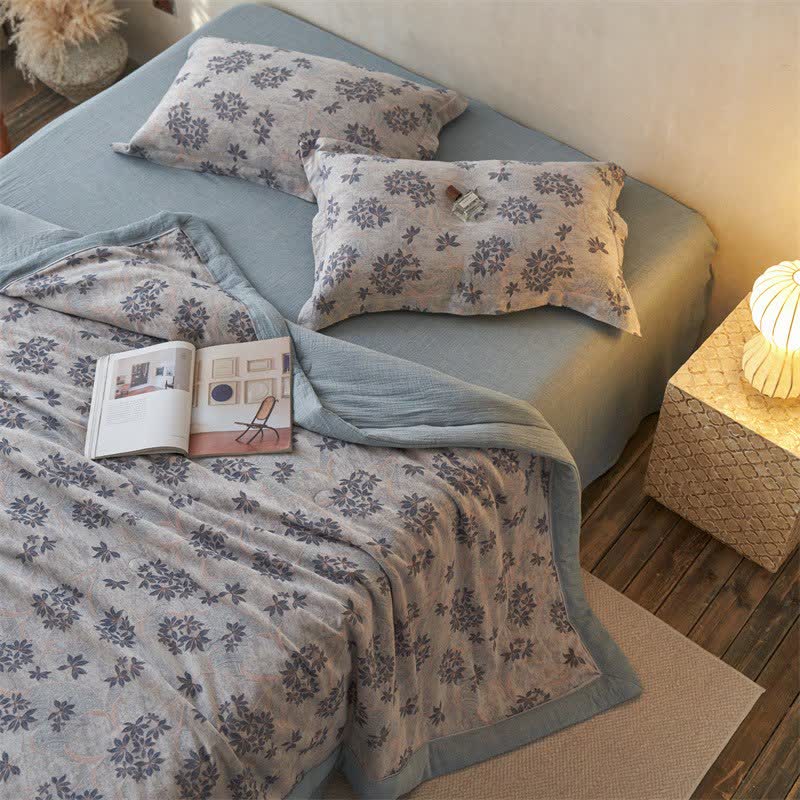 Ownkoti Cotton Gauze Jacquard Elegant Leaf Bedding - image 21