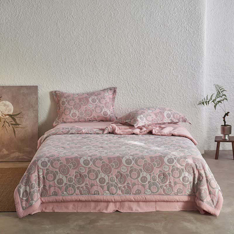Ownkoti Cotton Gauze Jacquard Cute Pig Bedding - Bedding Set - King - image 0