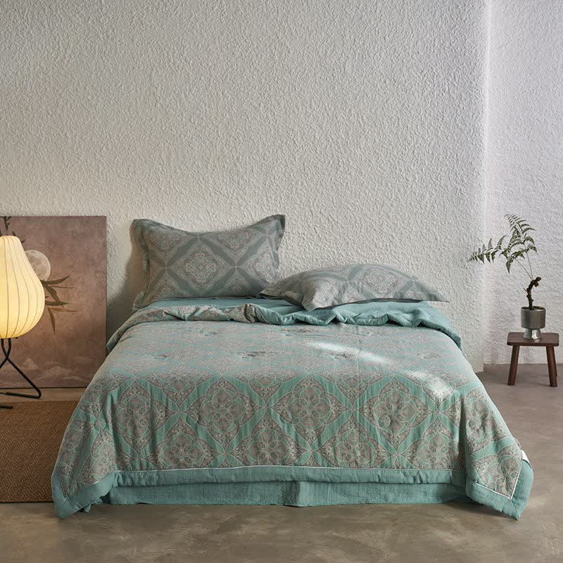 Ownkoti Cotton Gauze Jacquard Vintage Pattern Bedding - Bedding Set - King - image 0