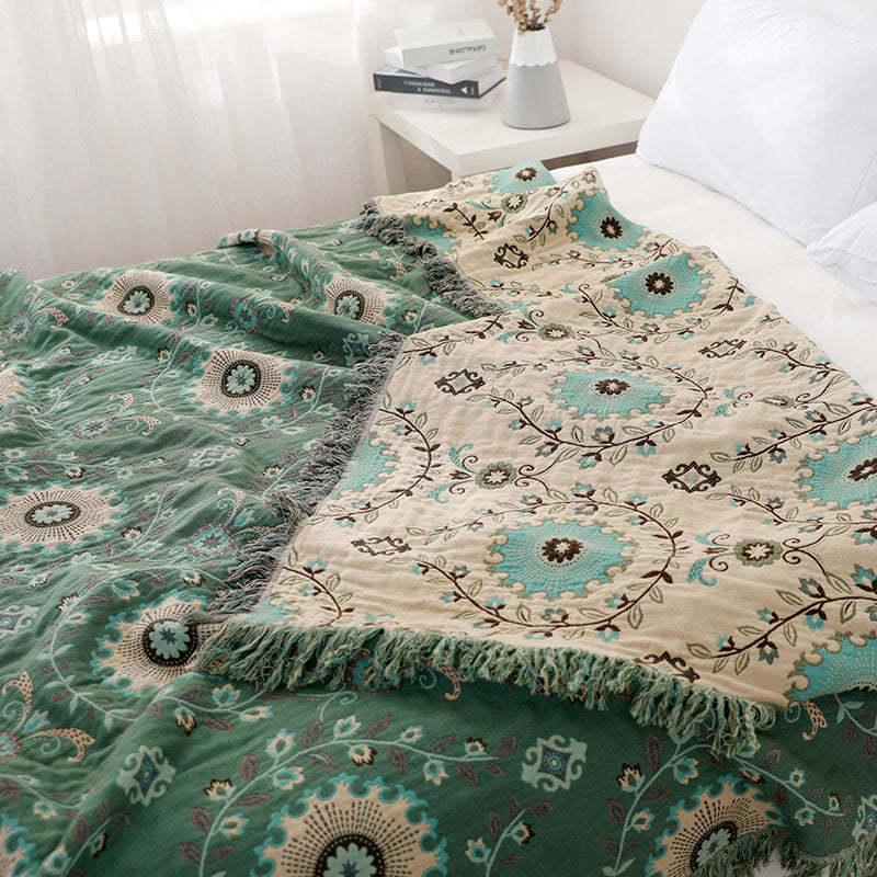 Ownkoti Retro Sofa Cover Cotton Reversible Blanket - image 4