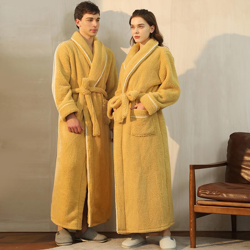 Comfy Fleece Pajama Long Bathrobe