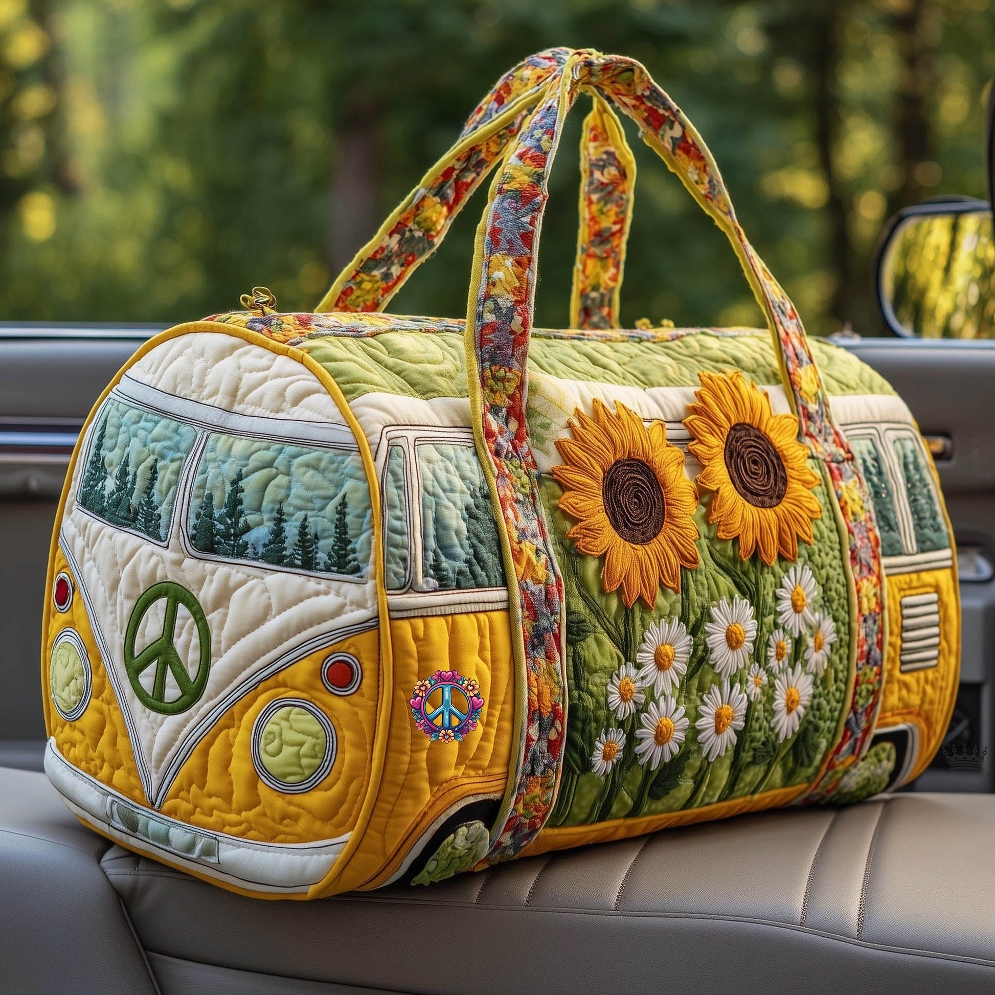 Hippie Van Quilt Duffle Bag
