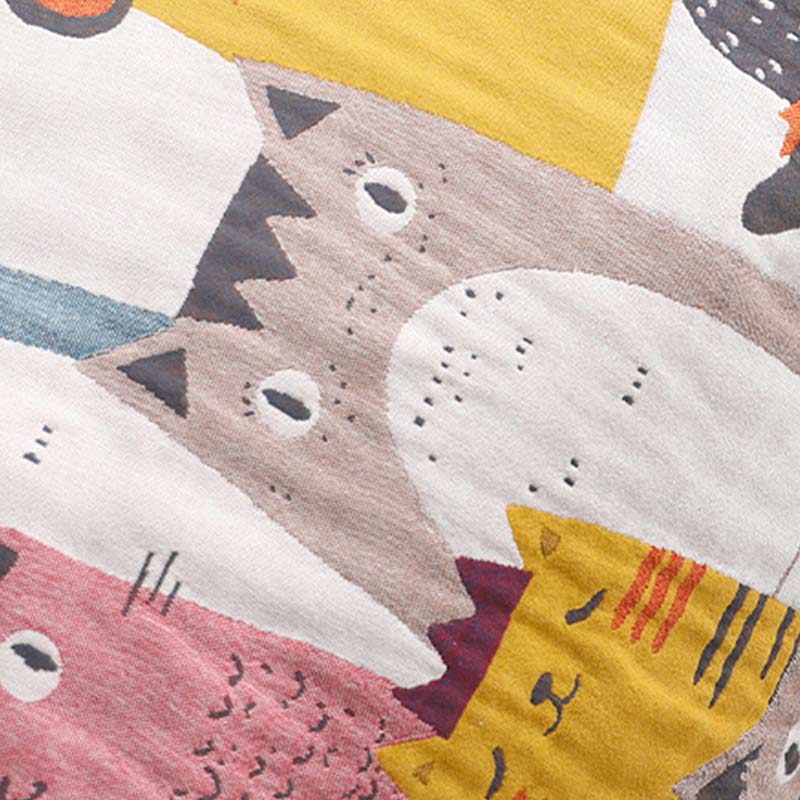 Cute Cat Reversible Cotton Soft Quilt
