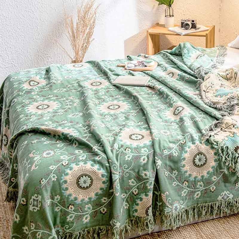 Ownkoti Retro Sofa Cover Cotton Reversible Blanket - image 5