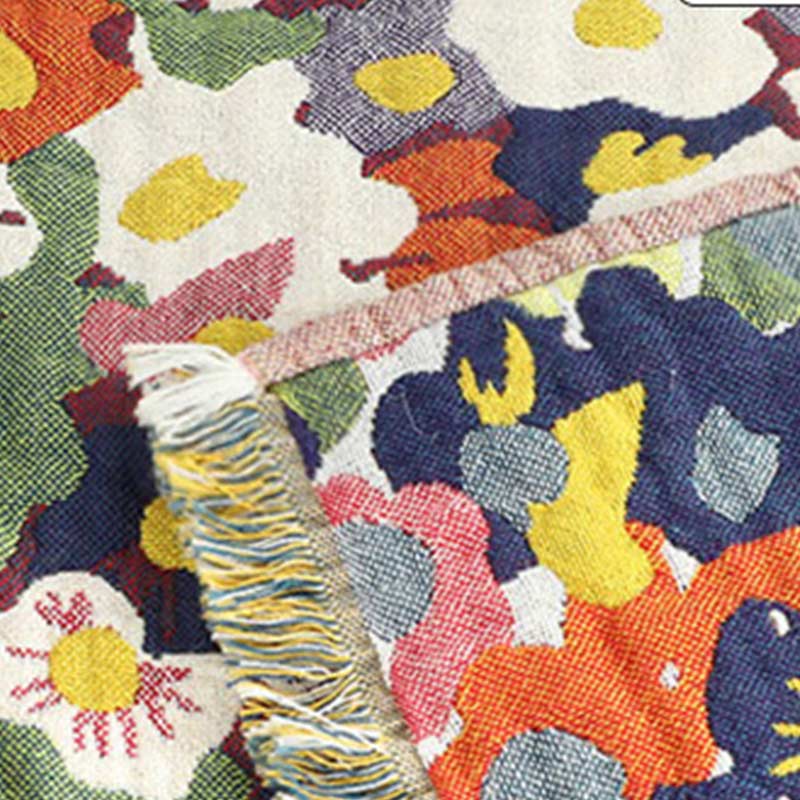 Rustic Flower Reversible Cotton Soft Quilt