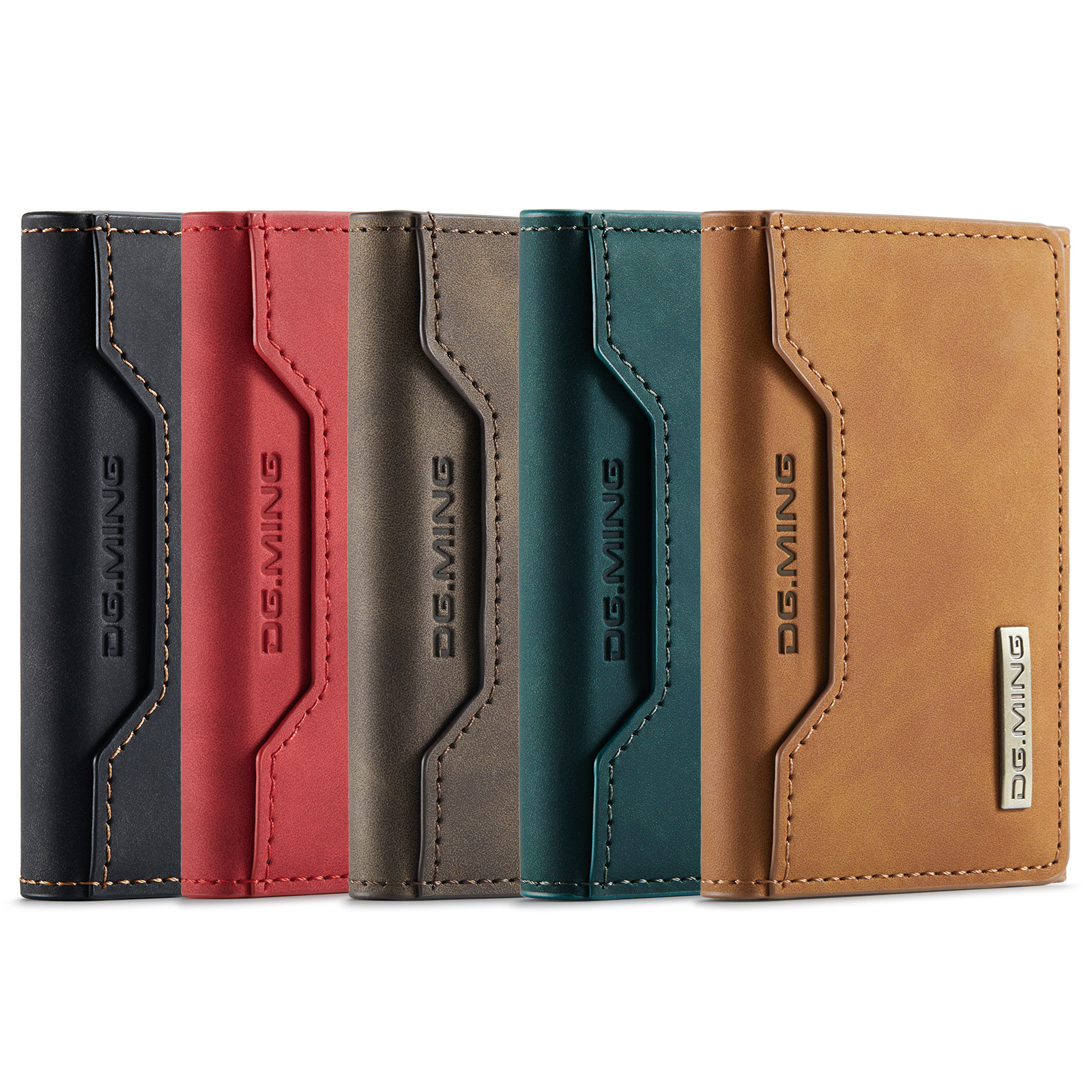 Multifunctional magnetic tri-fold wallet