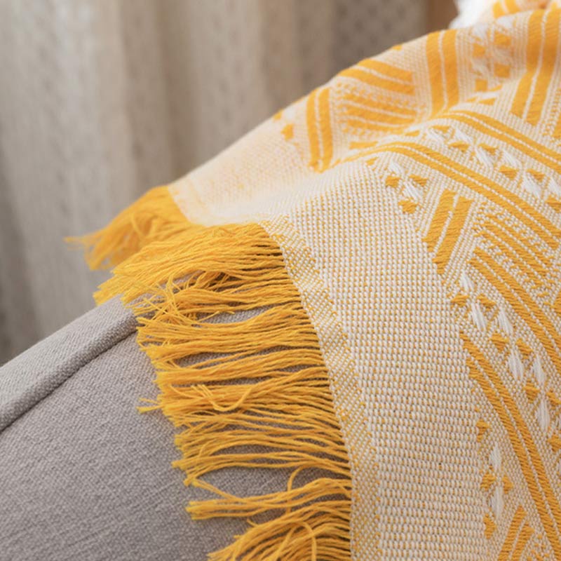 Soft Tassel Blanket Reversible Sofa Cover