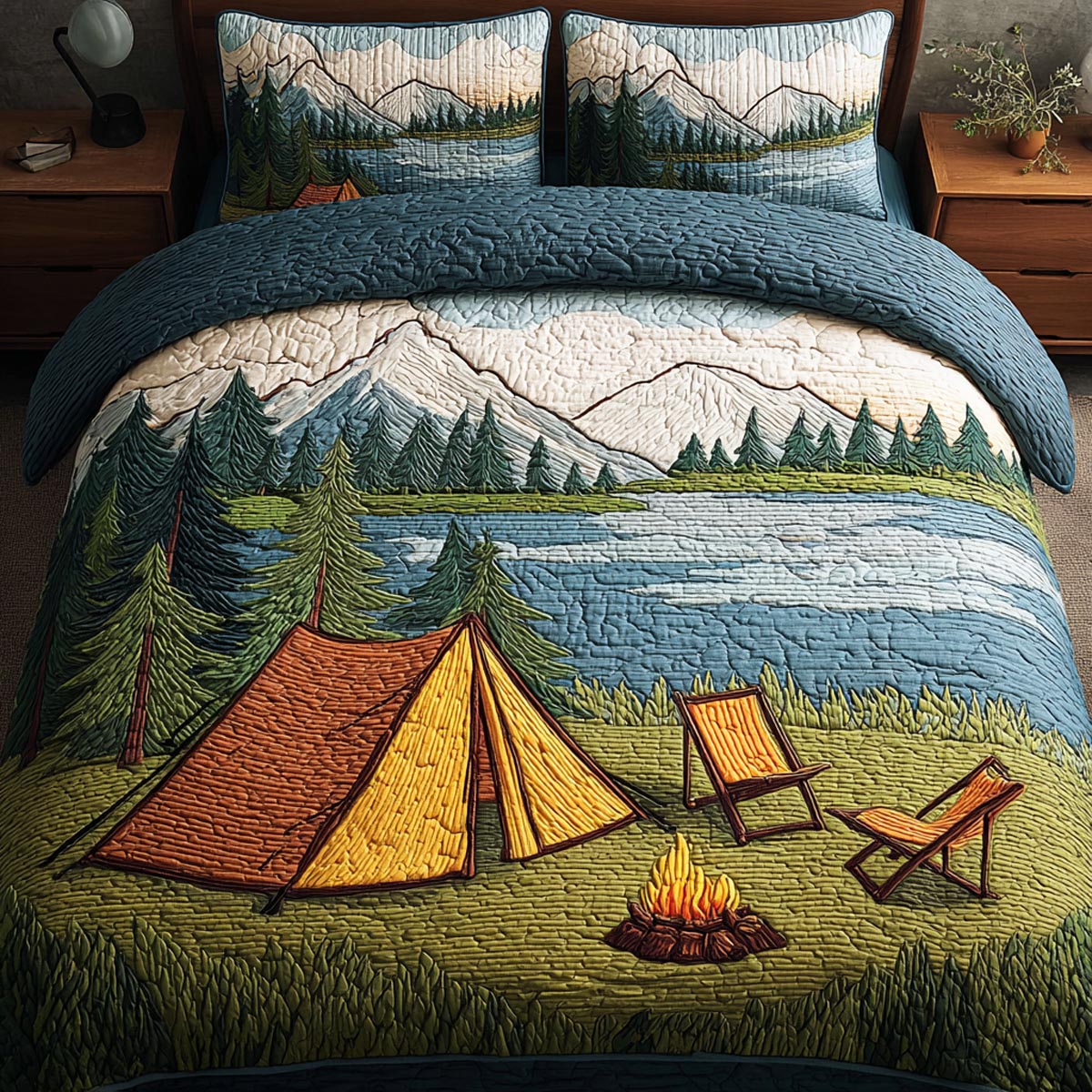 Camp Escape 3-Piece Quilted Bedding Set