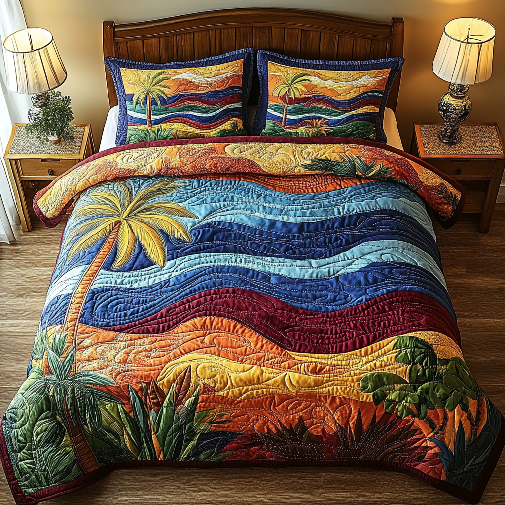 Coastal Breeze Quilted Bedding Set