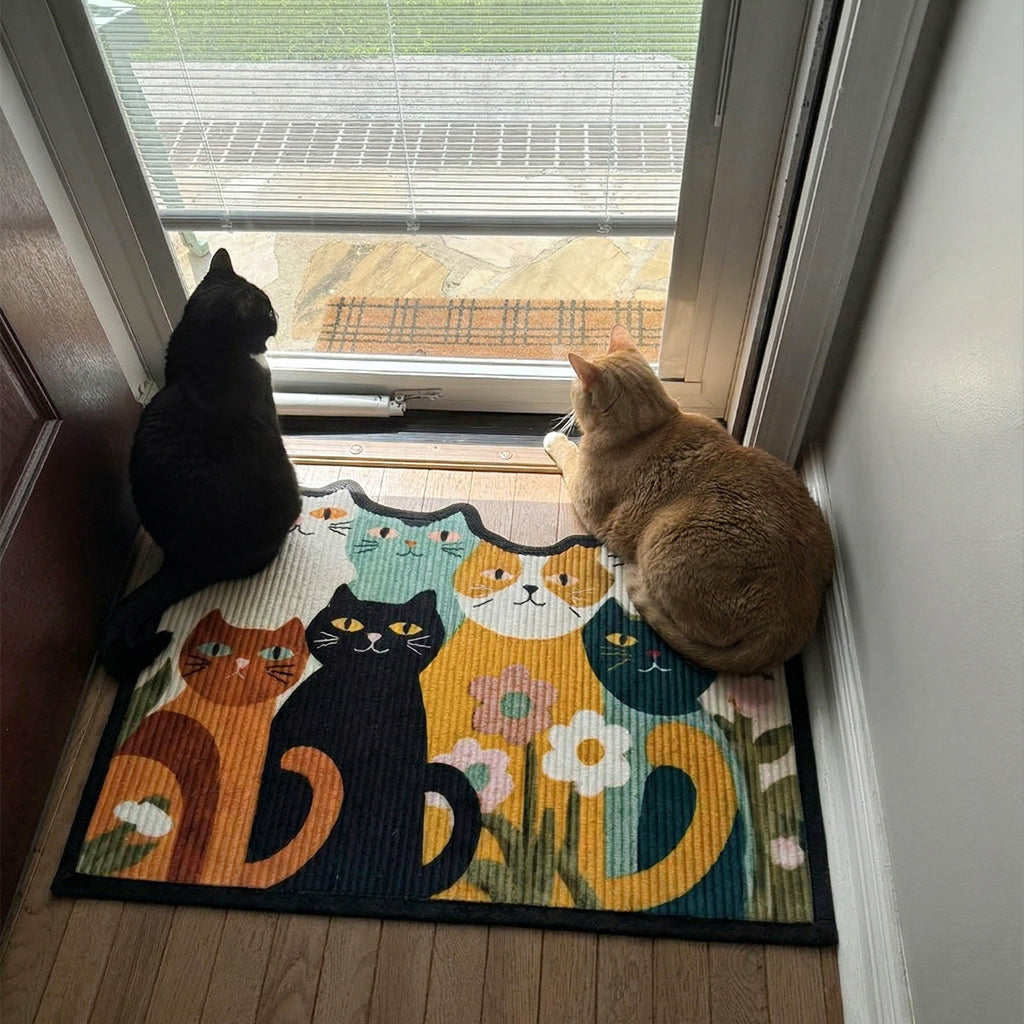 Farmhouse Feline Custom Shape Doormat 