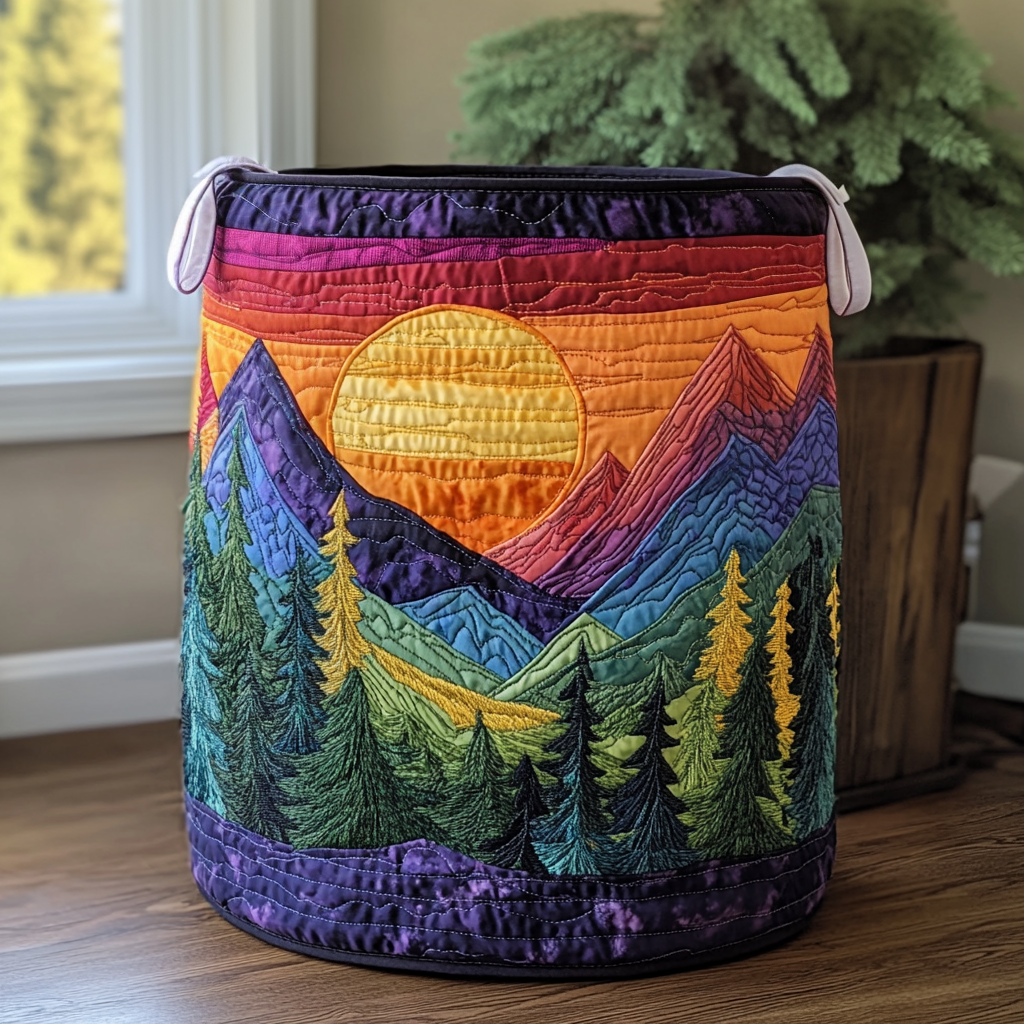 Sunshine Quilted Laundry Basket